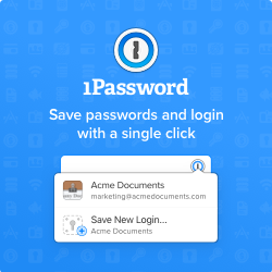 1Password - Save passwords and login with a single click
