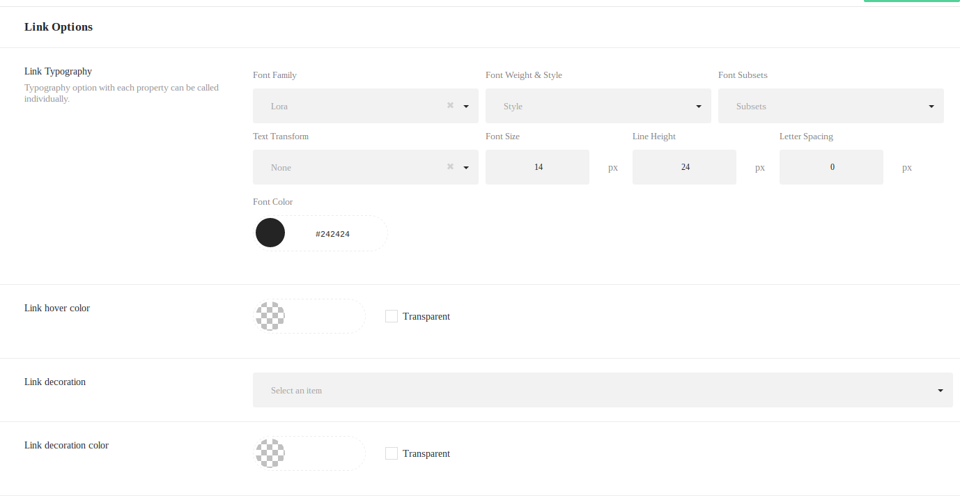 Ronneby link options