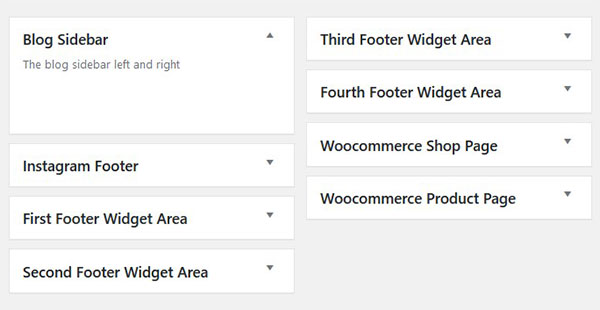 Widgets Area