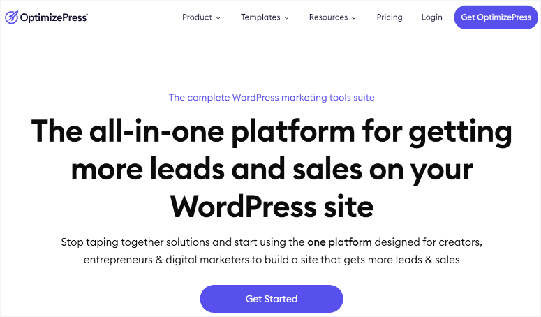 optimizepress homepage