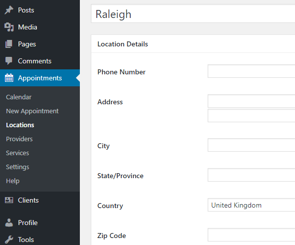 general settings