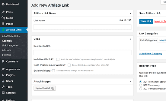 add affiliate link