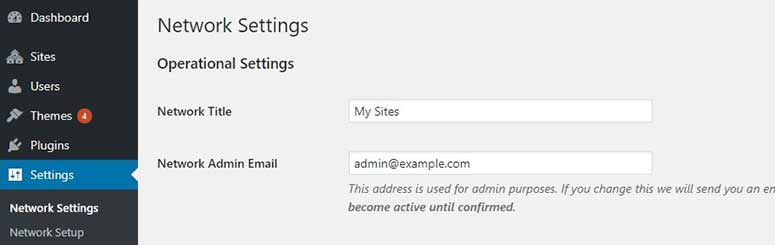 Network settings