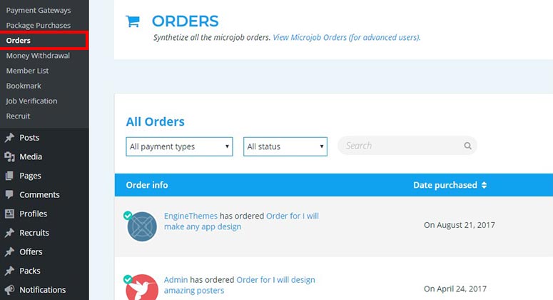 Orders