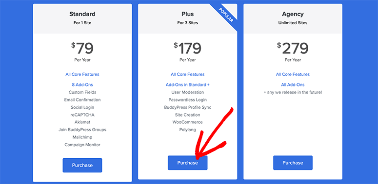 Pricing plans