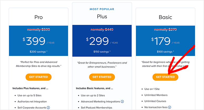 MemberPress pricing