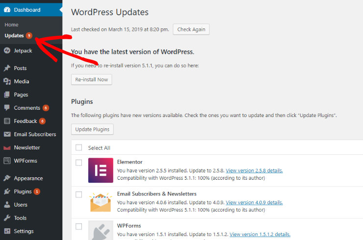 keep-wordpress-updated