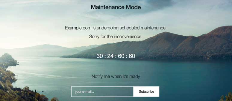 WP Maintenance Mode