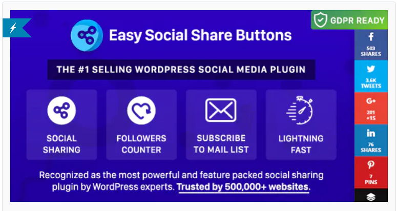 Easy Social Share buttons, Pinterest Plugins