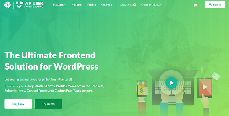 WP User Front end Pro, user-generated content plugin