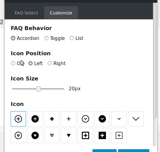 customize faqs