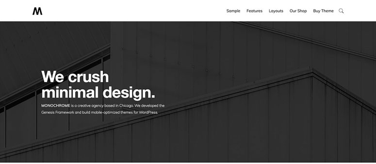 Monochrome Pro - IsItWP - Detector gratuito de temas de WordPress Monochrome Pro