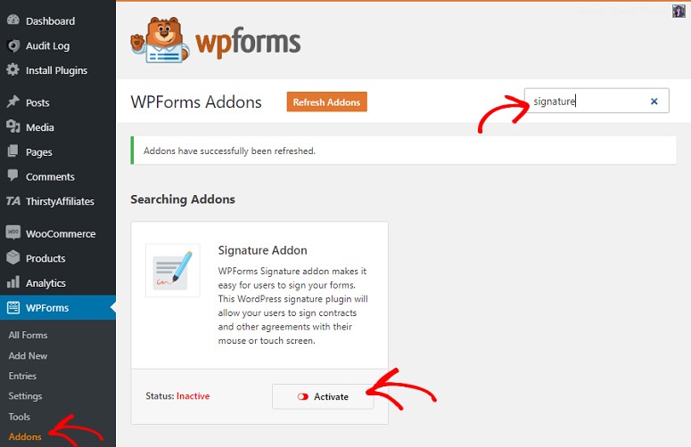 WPForms Signature Addons