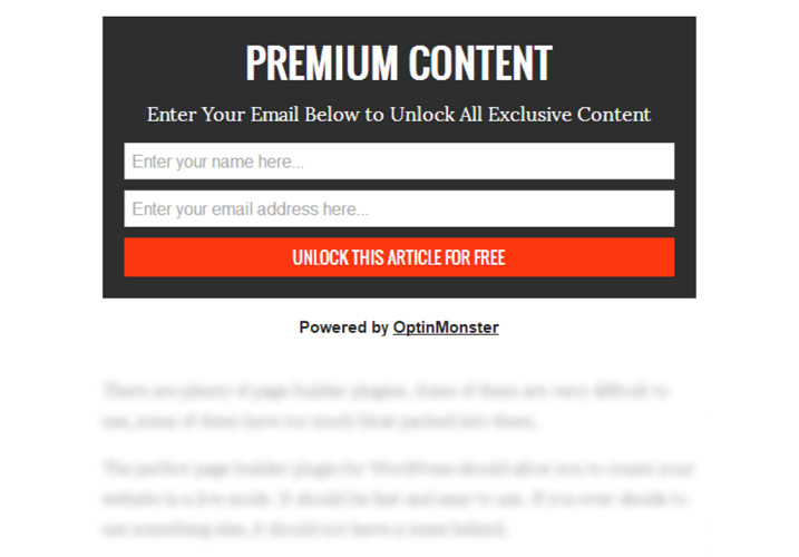 content locking, optinmonster