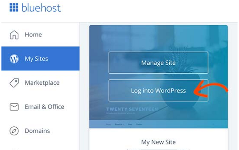 install wordpress in bluehost