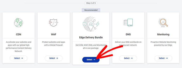 Select the Edge Delivery Bundle