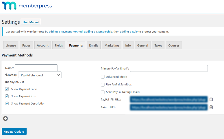 add payment gateways in memberpress