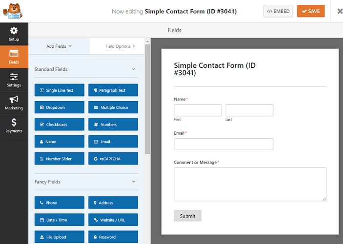 WPForms Builder