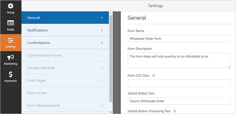 General Settings