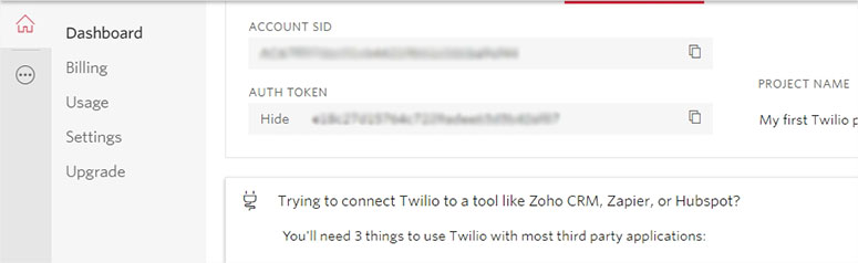 Twilio Token Details