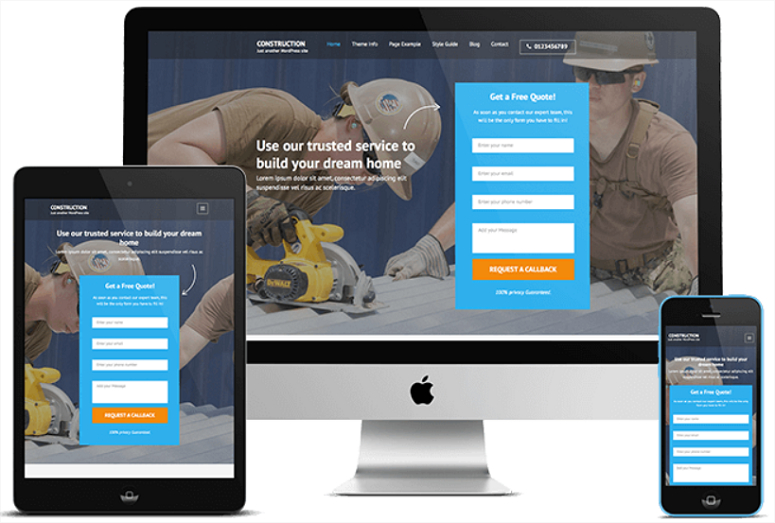 Construction Landing Page