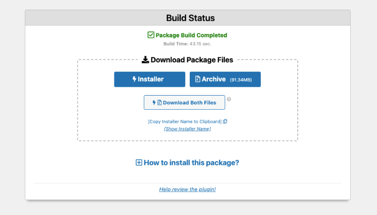 duplicator build status