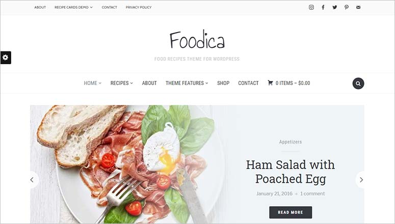 Foodica, seo theme