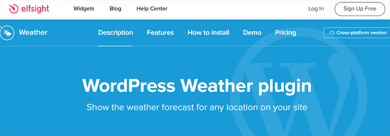 Elfsight WordPress Weather Plugin