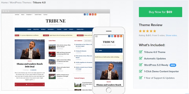 Tribune news theme