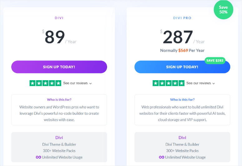 divi pricing