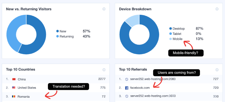 MonsterInsights data analytics