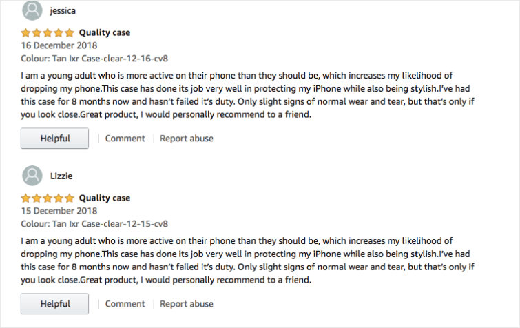 fake reviews