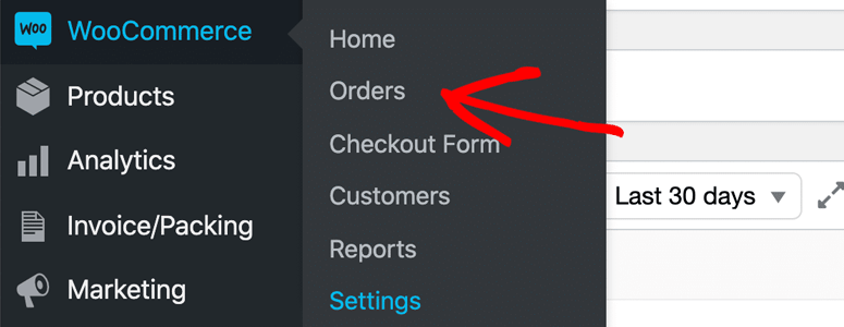 WooCommerce orders