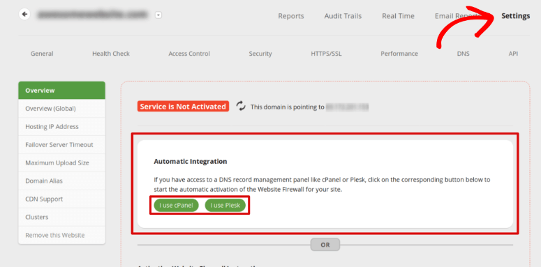 Automatic integration Sucuri firewall