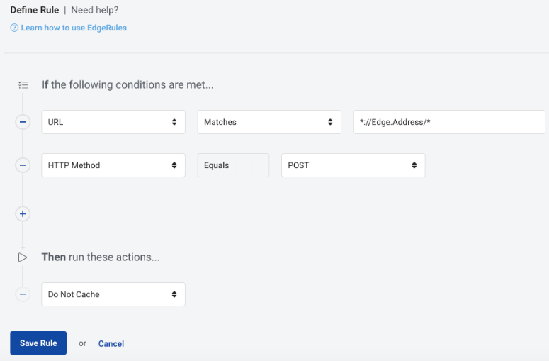 Define StackPath cache rules