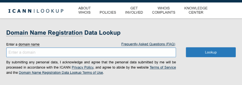 ICANN lookup