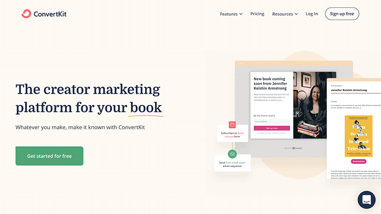 ConvertKit website