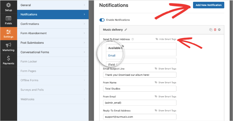 create automated customer notification