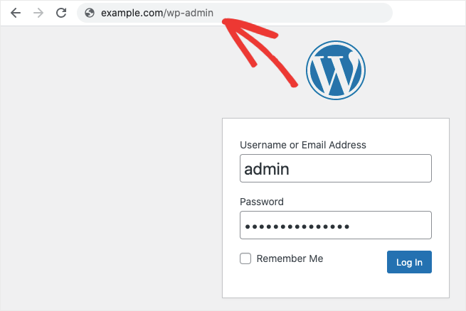 password example wordpress