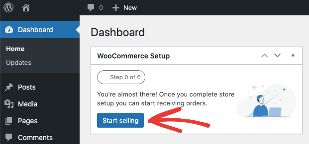 setup woocommerce