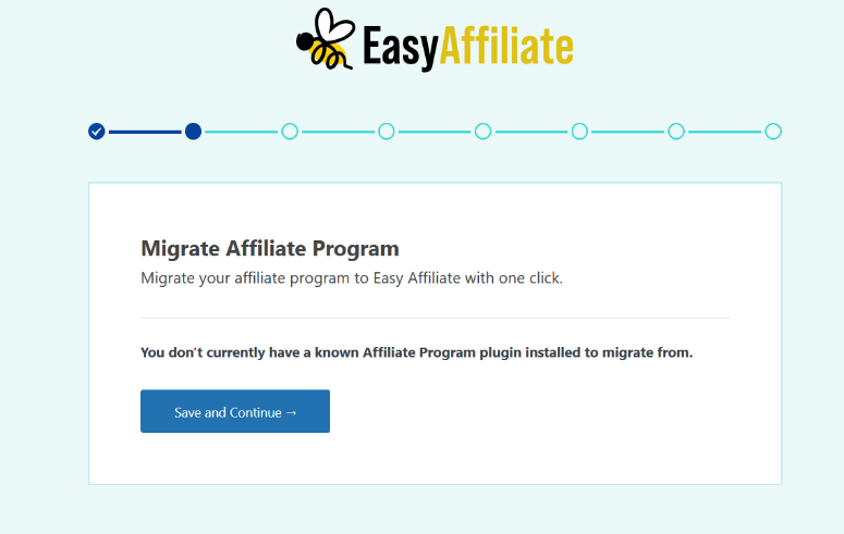 migrate existing affiliate program