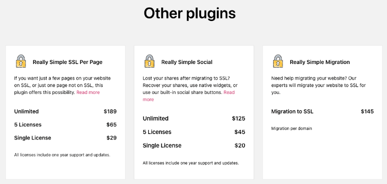 really simple ssl other plugins