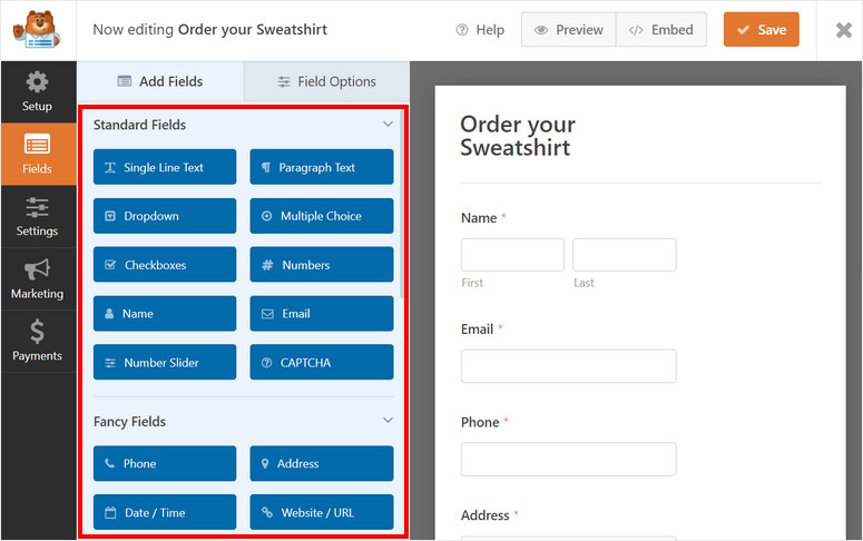 wpforms form builder