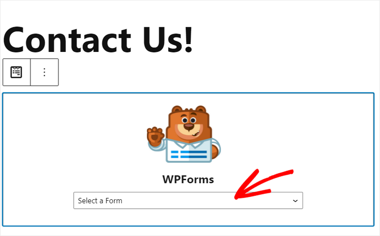 select contact form