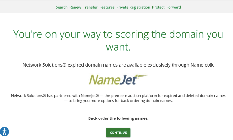 NameJet Redirect