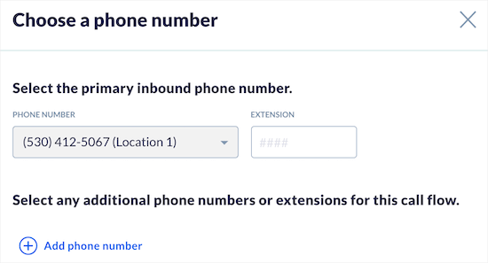 Add phone number and extensions