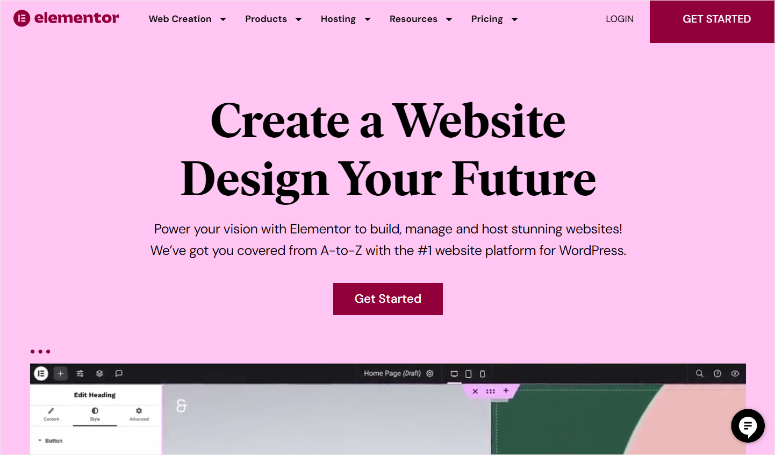 elementor homepage