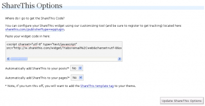 ShareThis Options