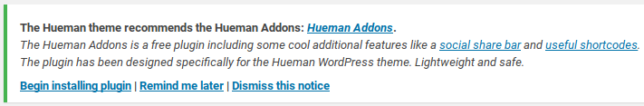 Hueman Review - addons plugin