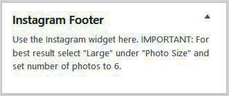 Instagram Widget Area